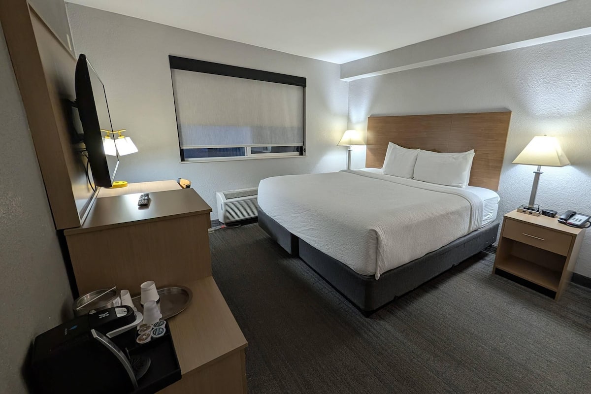 Standard Room, 1 King Bed, Non Smoking | Desk, laptop workspace, iron/ironing board, free WiFi