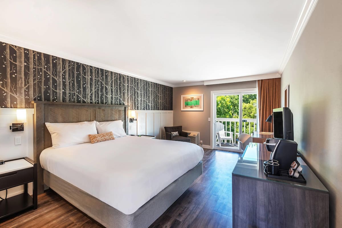 Deluxe Room, 1 King Bed, Non Smoking, Patio | Premium bedding, down comforters, pillowtop beds, desk