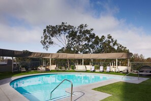 Utendørsbasseng, bassengtelt (inkludert) og bassengparasoller