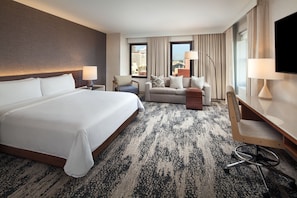 Junior Suite, 1 King Bed, Balcony, Bay View | Egyptian cotton sheets, premium bedding, down comforters, pillowtop beds