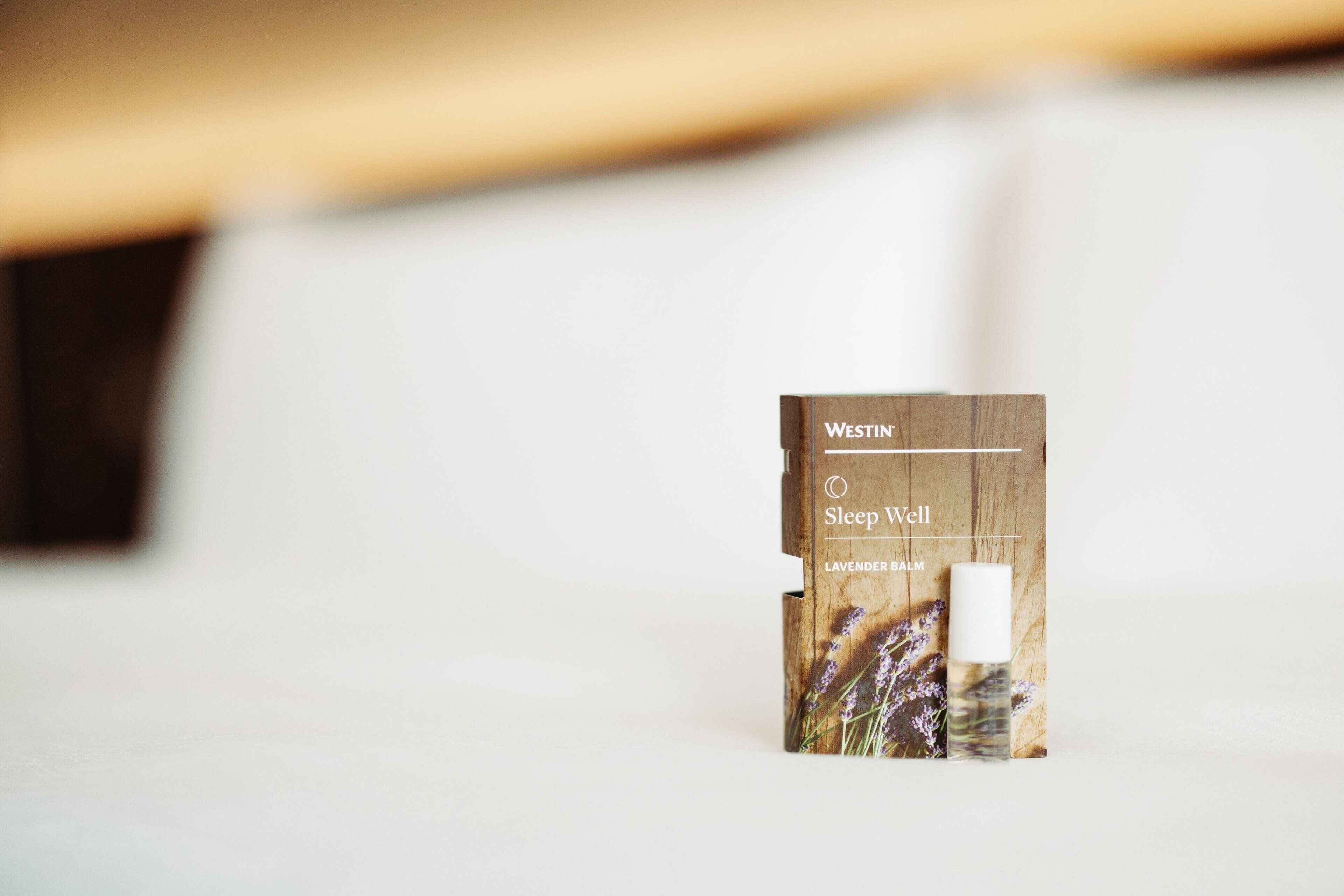 A box of Westin Sleep Well Lavender Balm.