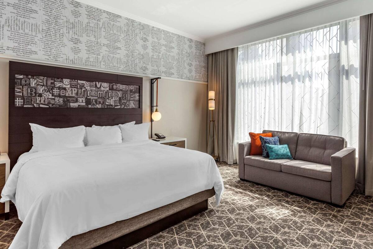 Egyptian cotton sheets, premium bedding, pillowtop beds, in-room safe