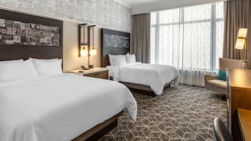 Kamar, 2 Tempat Tidur Queen, Bebas Asap Rokok | Seprai katun Mesir, seprai premium, bantalan ekstra lembut, dan brankas