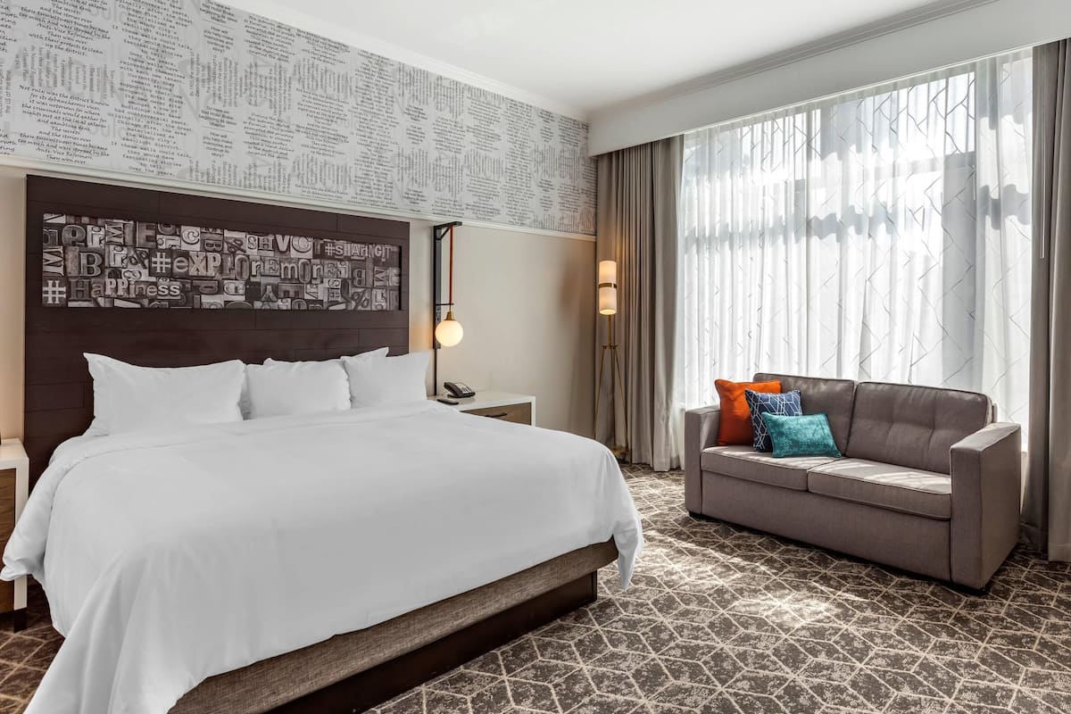 Egyptian cotton sheets, premium bedding, pillow-top beds, in-room safe
