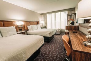 Room, 2 Double Beds, Non Smoking | Premium bedding, desk, laptop workspace, blackout curtains