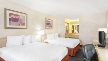 Room, 2 Queen Beds, Non Smoking | Desk, blackout drapes, iron/ironing board, free WiFi