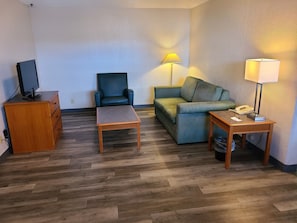 Apartment, 1 King Bed, Non Smoking | Living area | Flat-screen TV, video game console