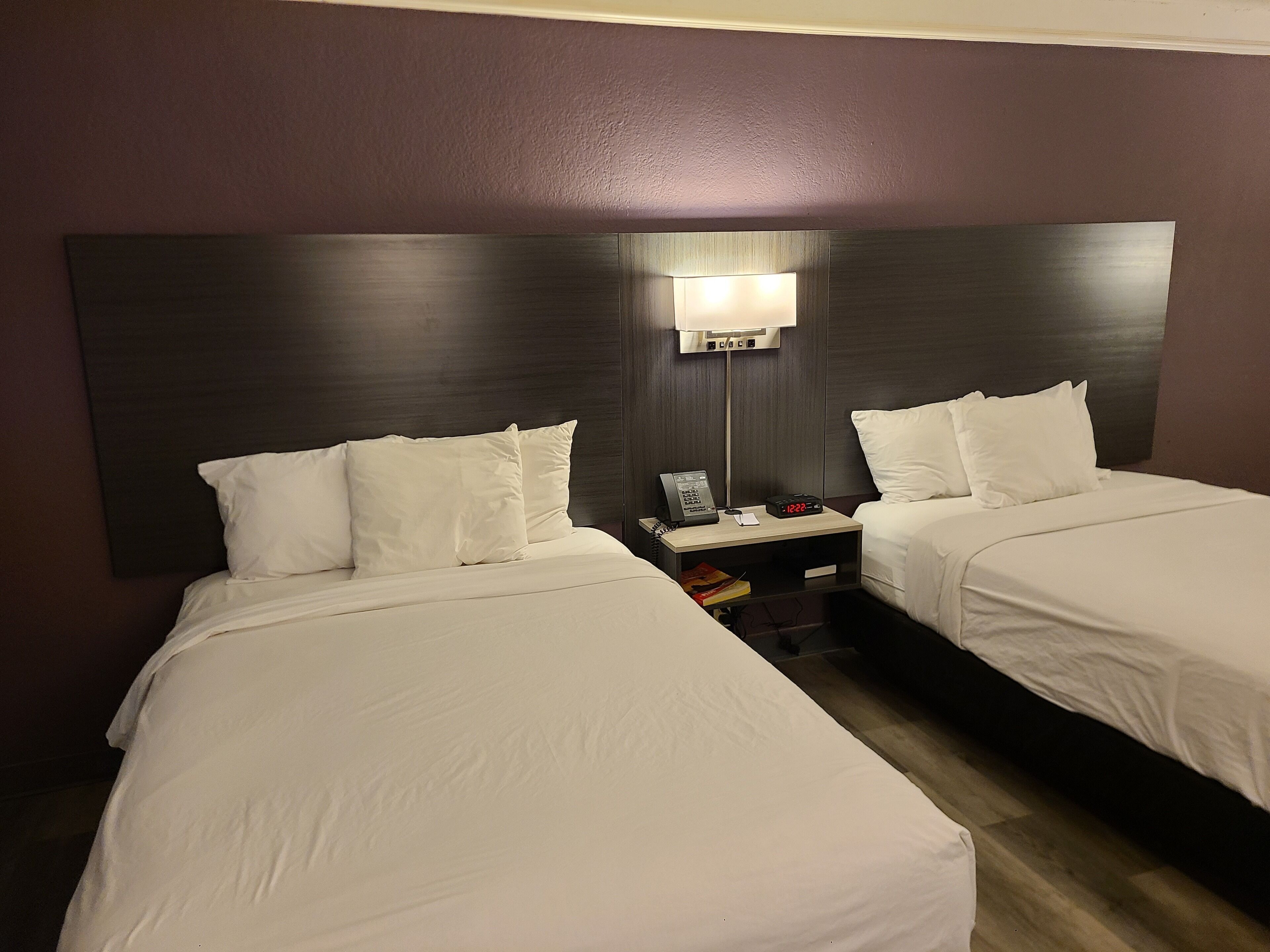 Premium bedding, desk, soundproofing, iron/ironing board