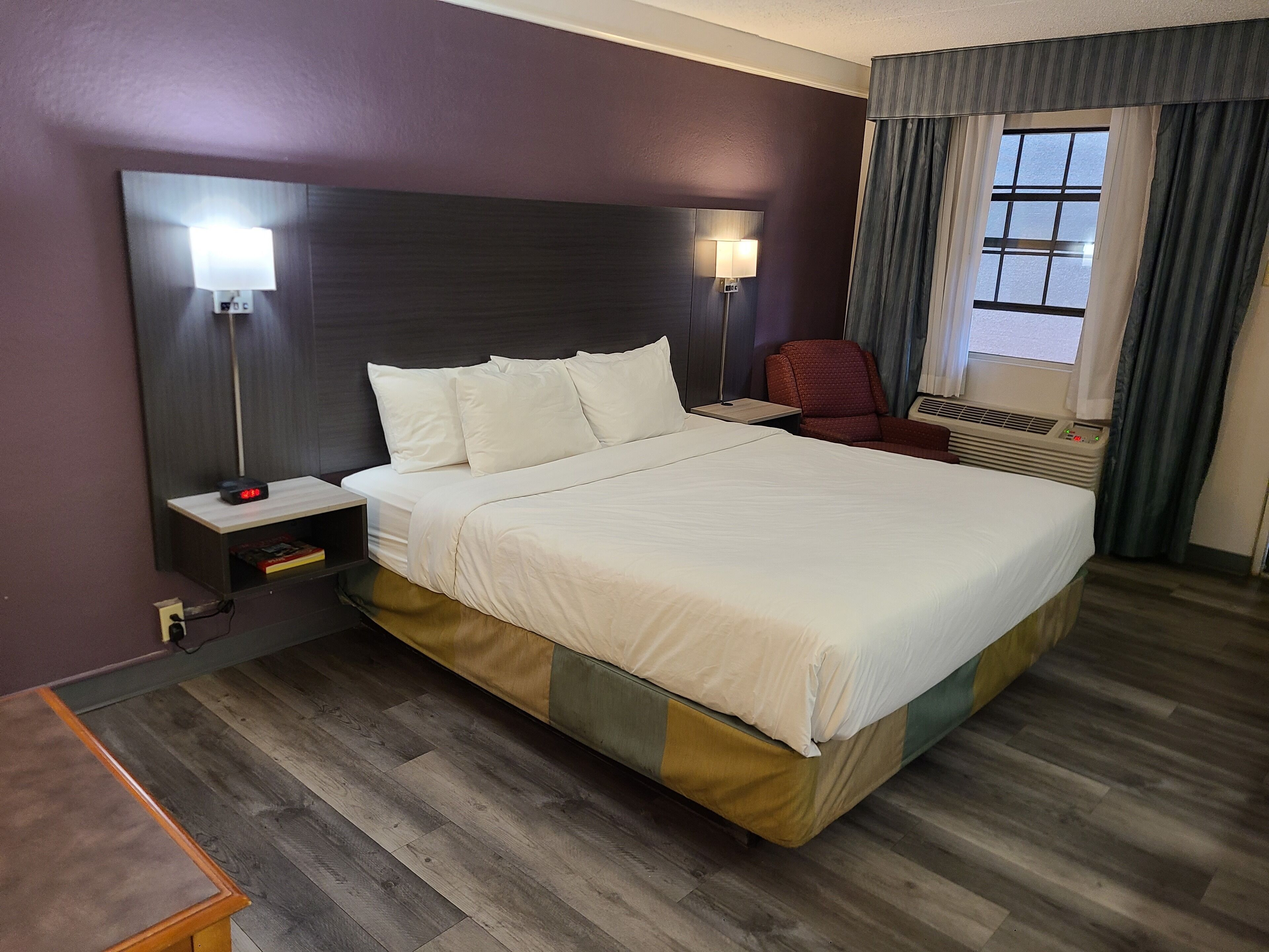 Premium bedding, desk, soundproofing, iron/ironing board