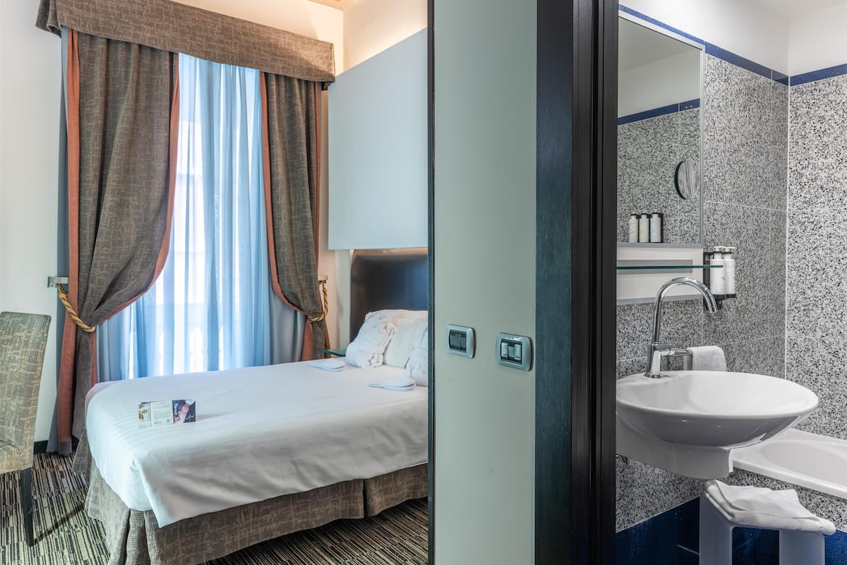 スタンダード ルーム ダブルベッド 1 台 (Small Room;Bed is French Bed) | 高級寝具、低反発ベッド、ミニバー、セーフティボックス (室内)