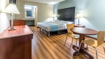 Desk, blackout curtains, free WiFi, bed sheets