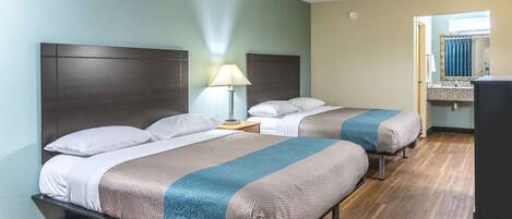 Desk, blackout drapes, free WiFi, bed sheets