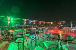 Outdoor banquet area