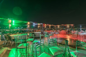 Outdoor banquet area
