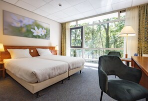 Desk, blackout curtains, iron/ironing board, free WiFi