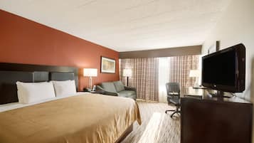 Premium bedding, down comforters, pillowtop beds, in-room safe