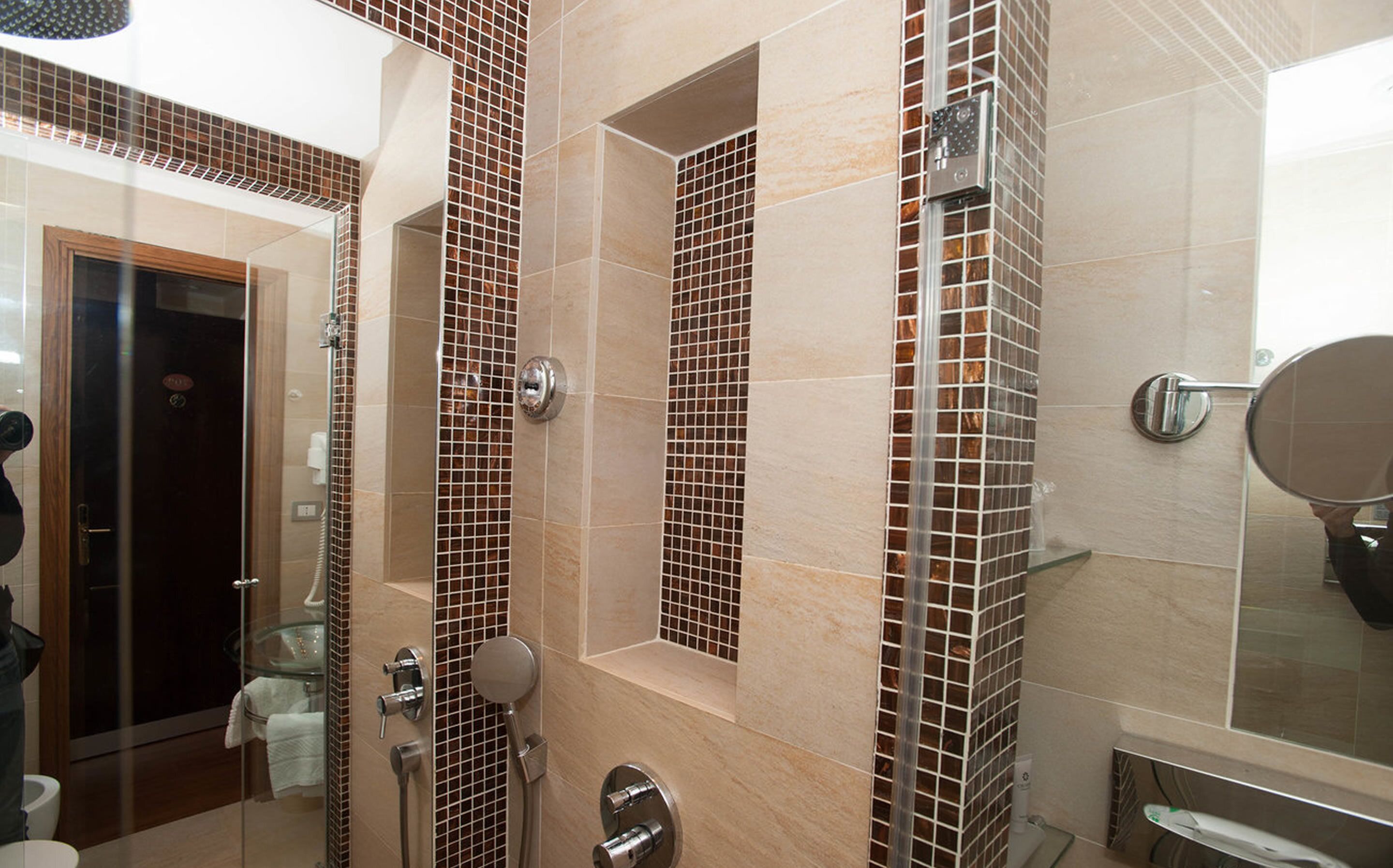 free toiletries, hair dryer, towels