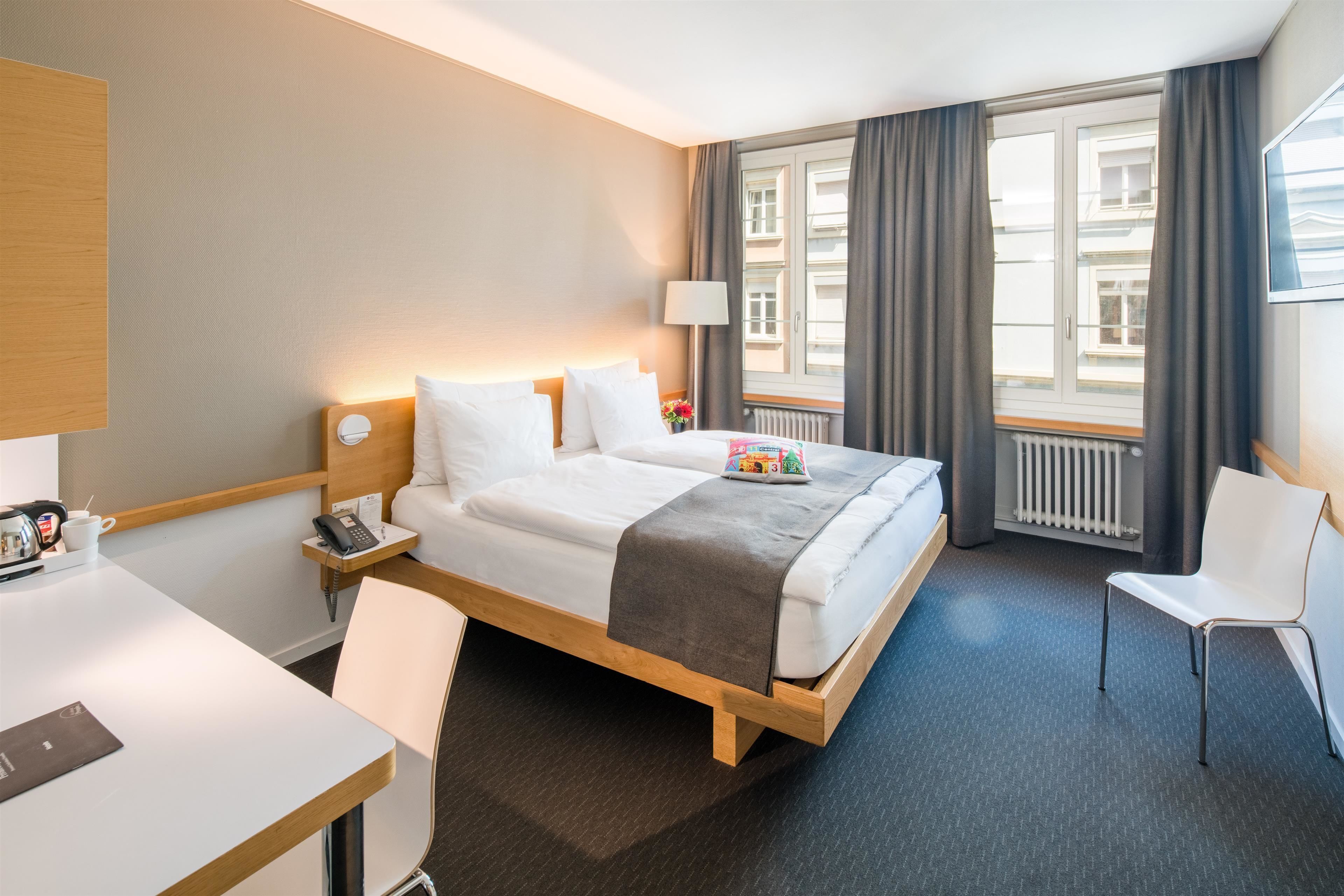 Free minibar items, in-room safe, desk, laptop workspace