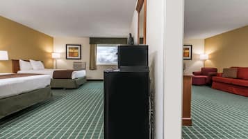 In-room safe, desk, iron/ironing board, free cribs/infant beds