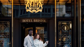 The entrance of Hotel Bristol with a prominent crest above the name. - Hotel Bristol, a Luxury Collection Hotel, Vienna (Vienna)
