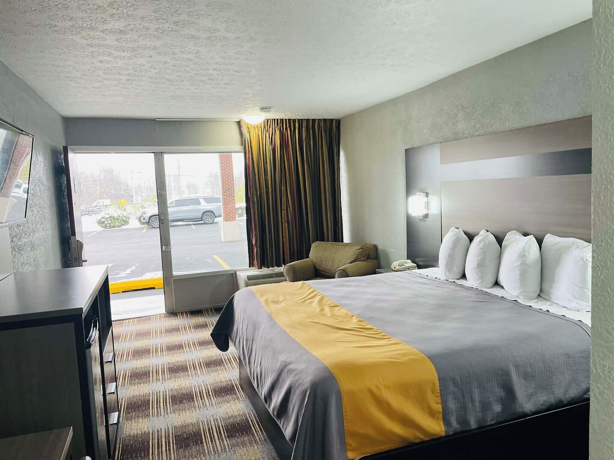 Individually furnished, blackout curtains, iron/ironing board