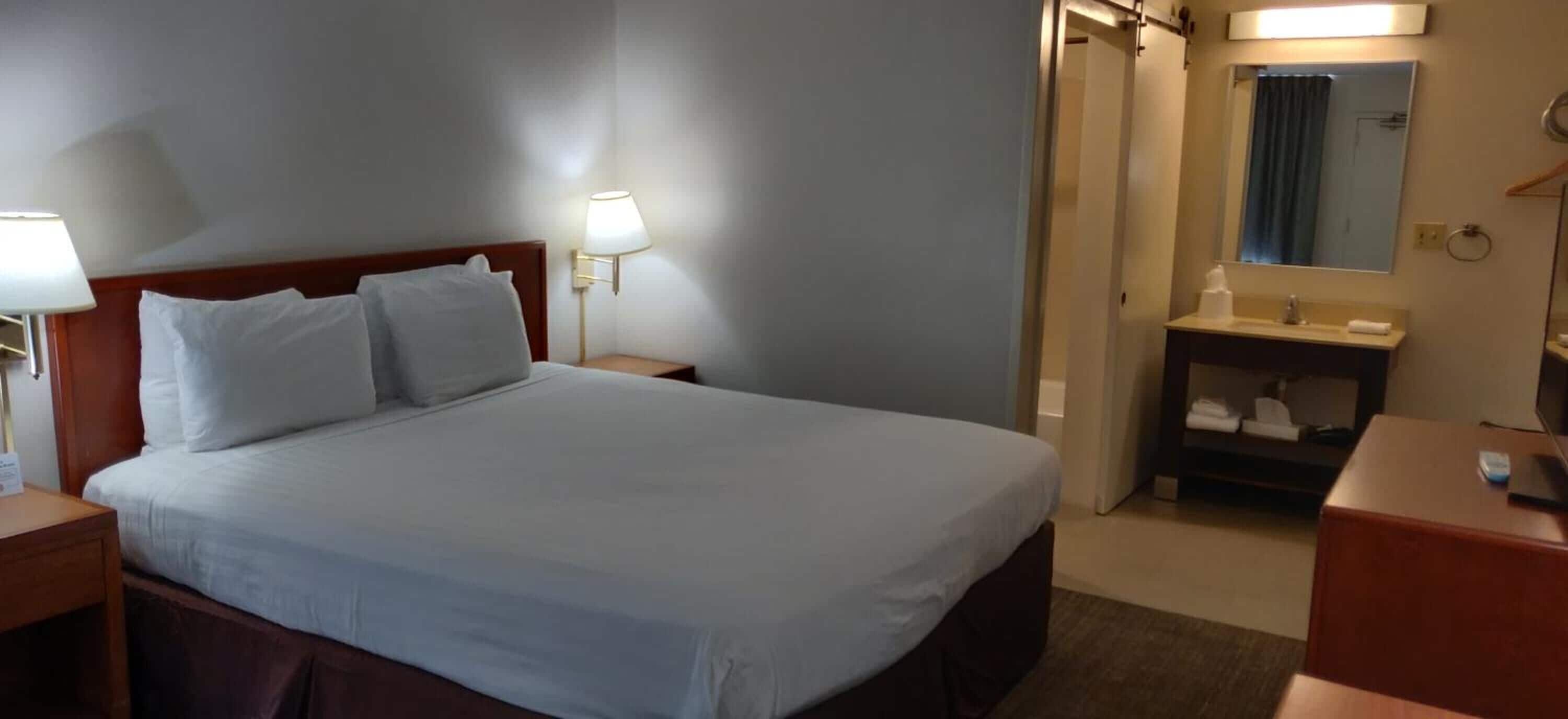 desk, blackout curtains, iron/ironing board, free wifi