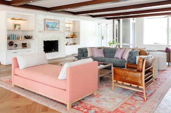 Sitting area in hotel lobby at Carmel Mission Inn