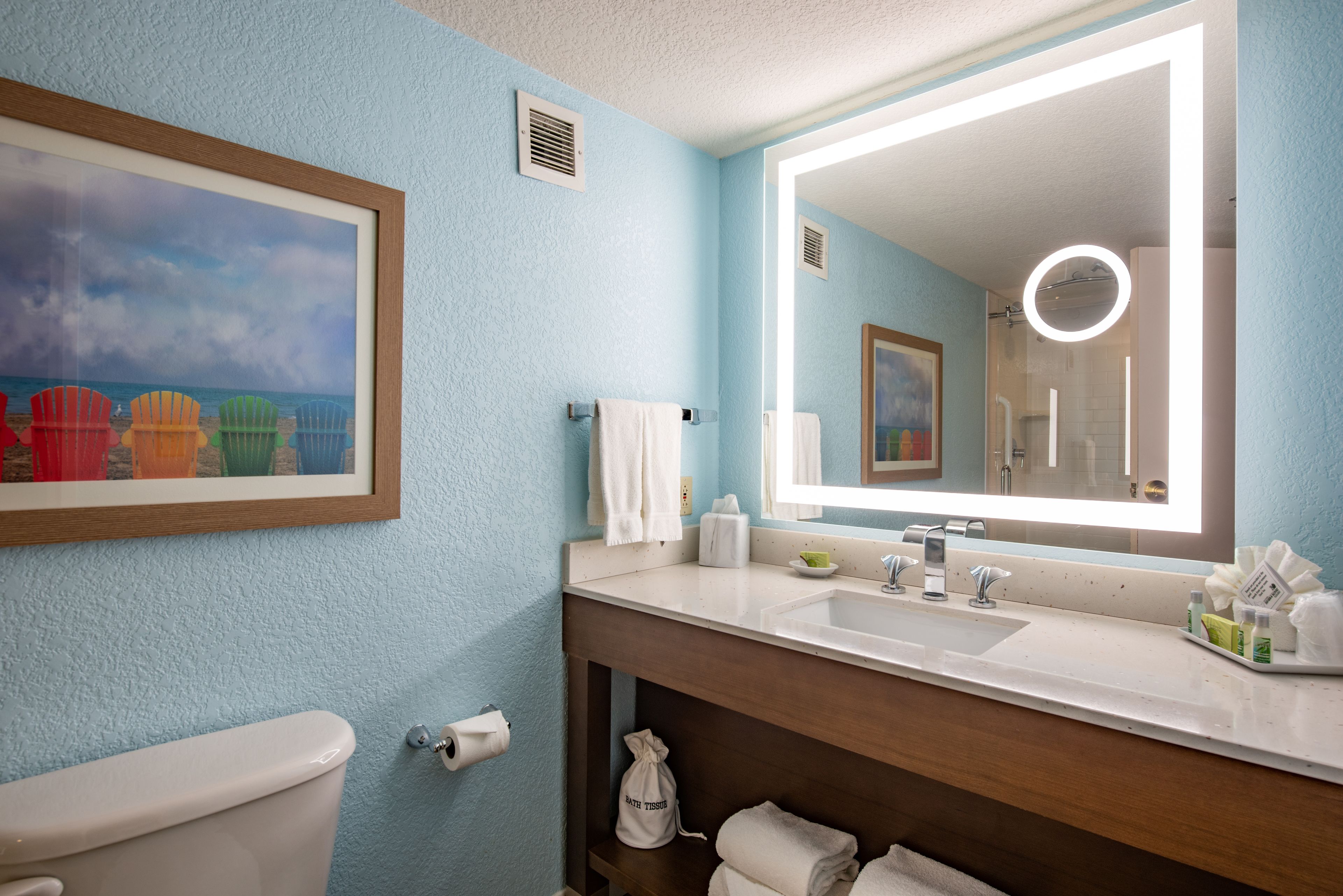 shower, eco-friendly toiletries, hair dryer, towels