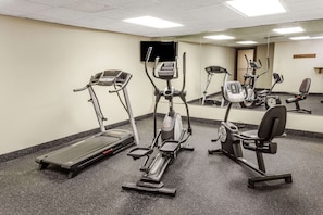 Stay active with our fully equipped fitness center featuring treadmills, elliptical trainers, and aerobic machines.