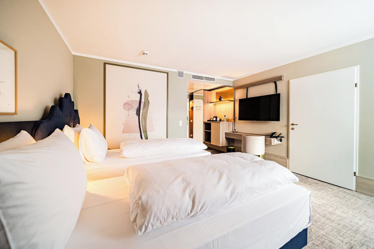 Biancheria da letto di alta qualità, minibar, una cassaforte in camera