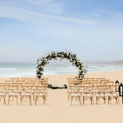 Outdoor wedding area