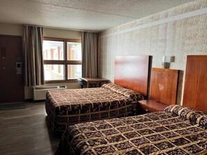 Desk, free WiFi, bed sheets, alarm clocks