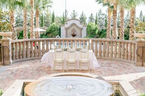 Outdoor wedding area