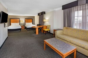 Deluxe Suite, 2 Double Beds, Non Smoking | Pillow-top beds, desk, blackout curtains, iron/ironing board