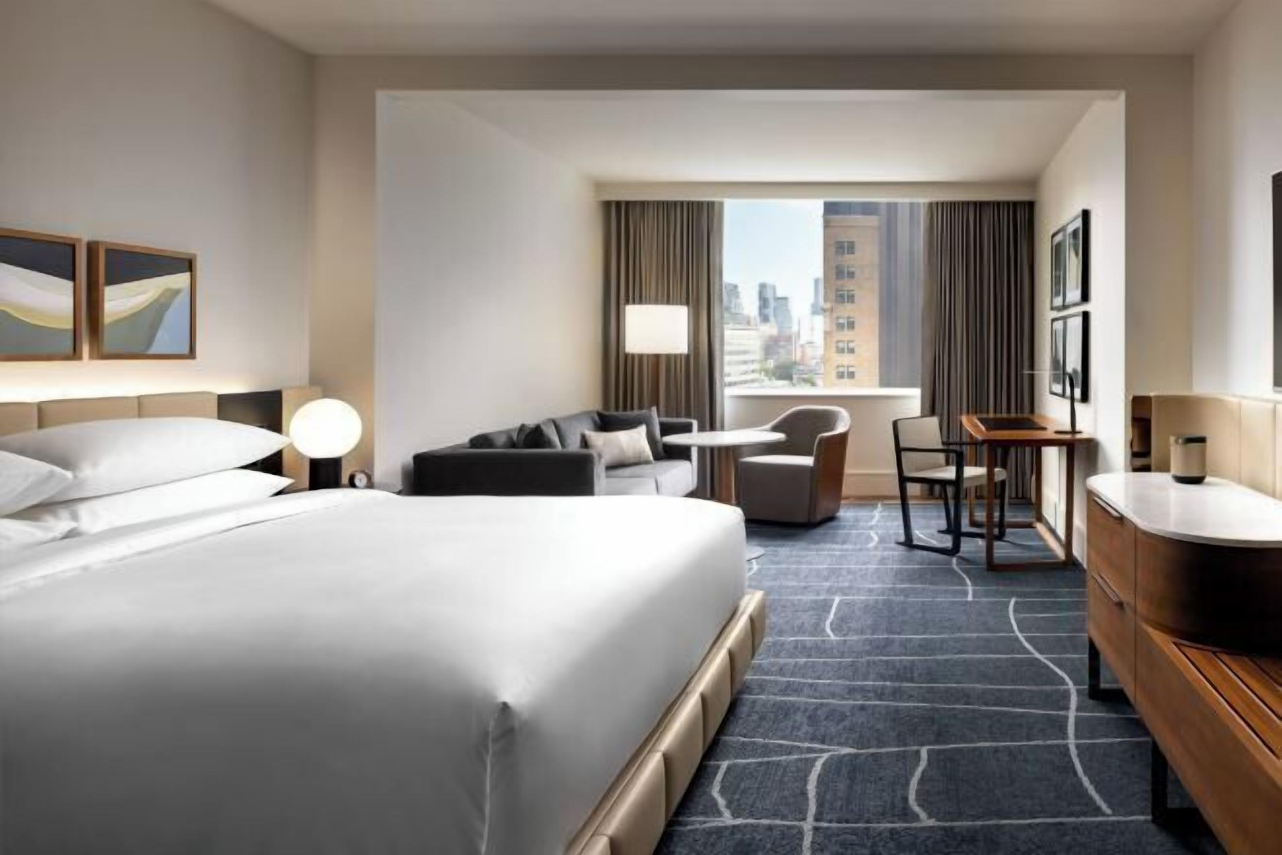 Ropa de cama de alta calidad y minibar 