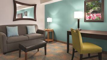 Egyptian cotton sheets, premium bedding, desk, blackout curtains