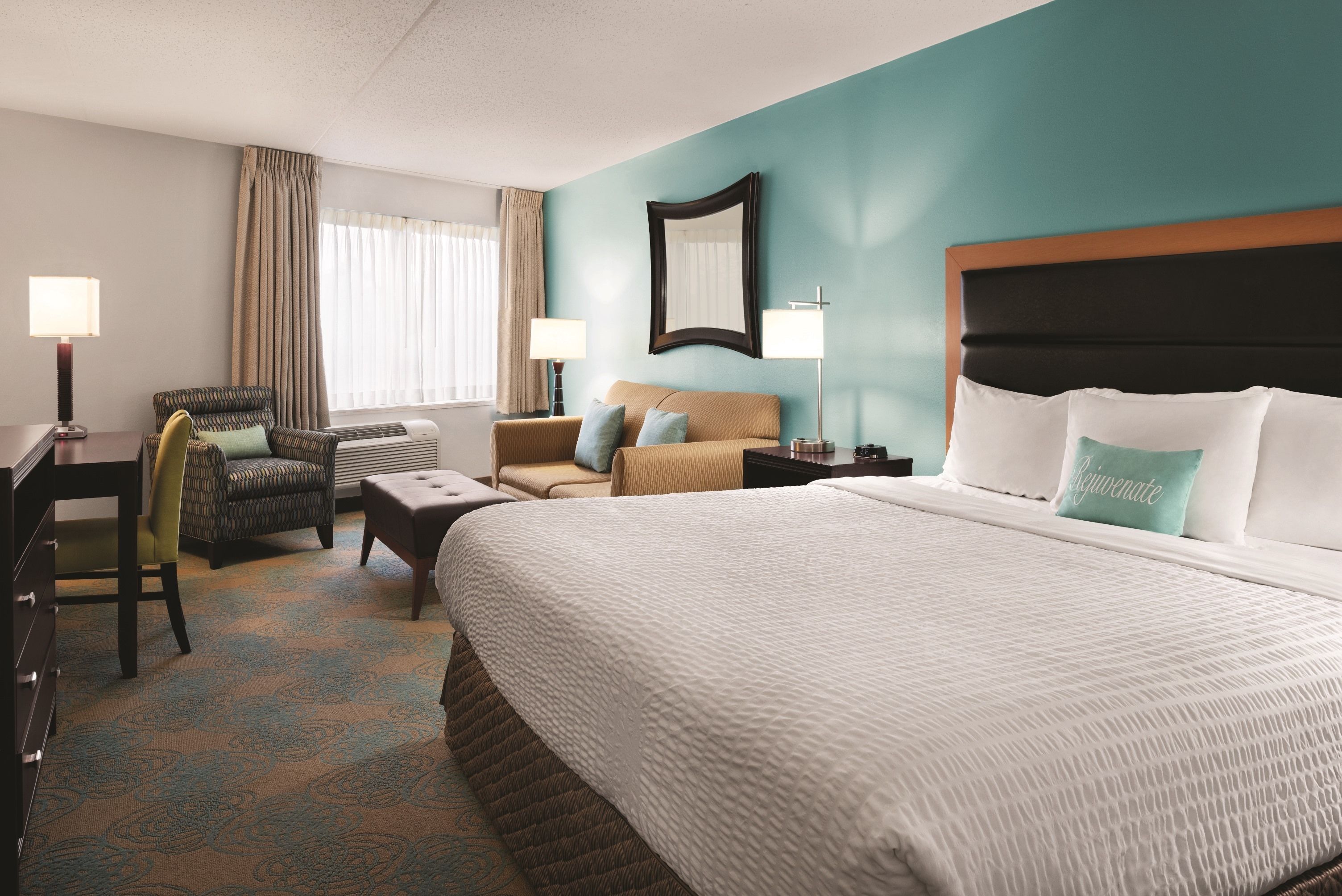 premier room, 1 king bed with sofa bed | egyptian cotton sheets, premium bedding, desk, blackout curtains