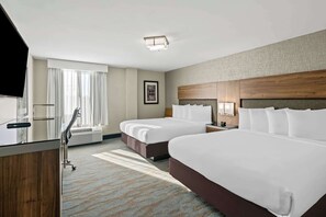 2 Queen Beds, Interior View | Hypo-allergenic bedding, desk, laptop workspace, iron/ironing board