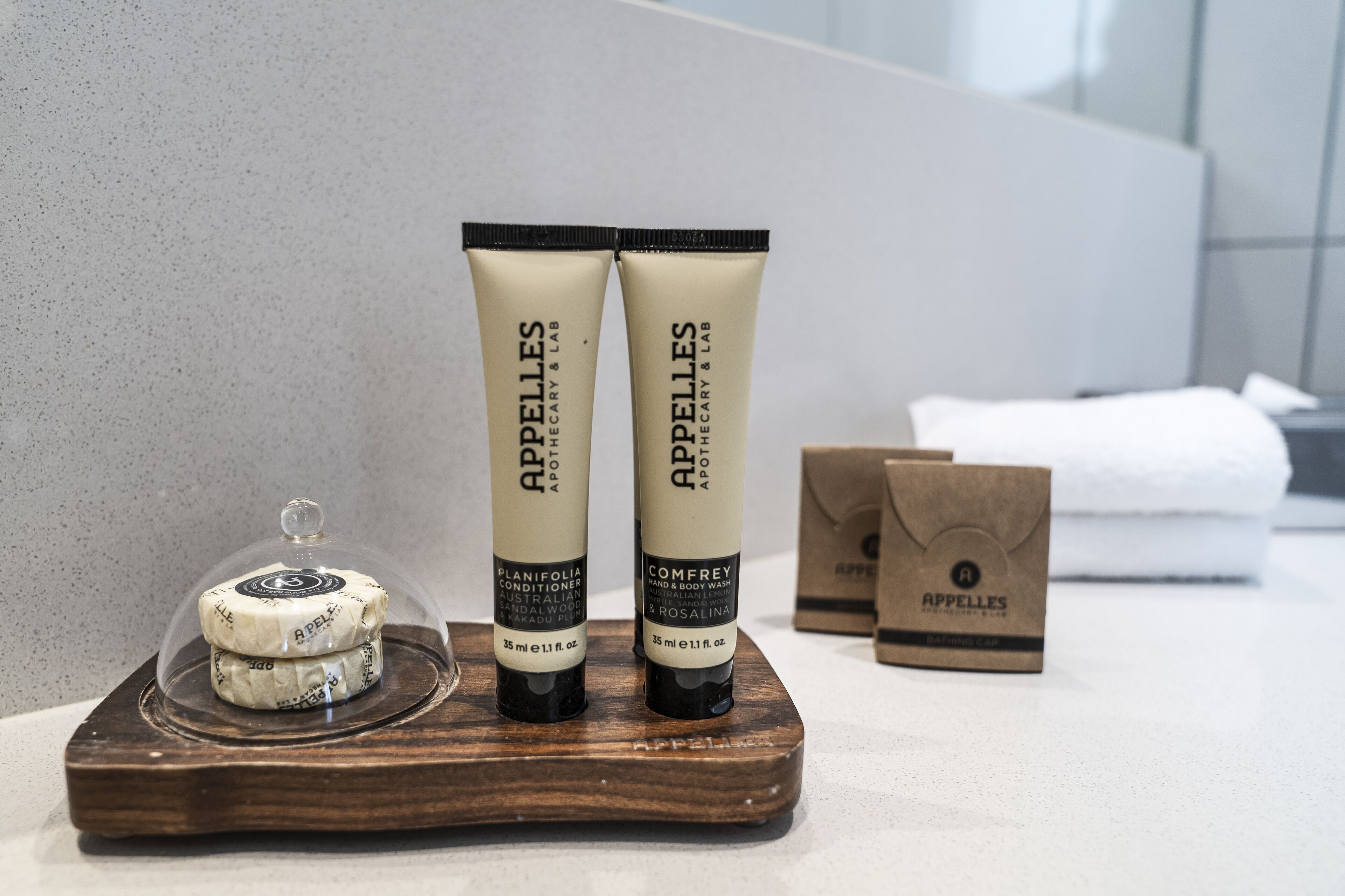 shower, rainfall showerhead, designer toiletries, hair dryer