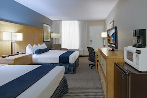 Room, 2 Queen Beds, Non Smoking | In-room safe, desk, laptop workspace, blackout drapes