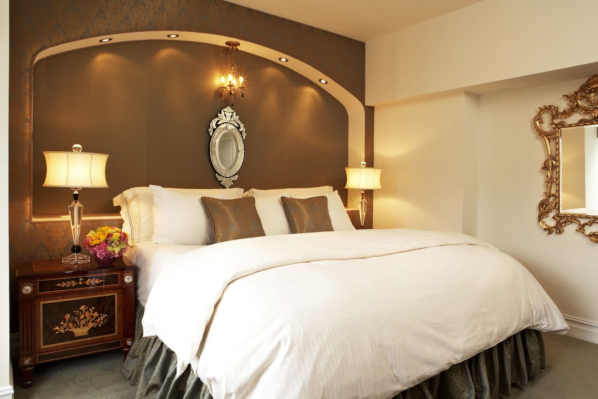 luxury two bedroom suite | frette italian sheets, premium bedding, down duvets, pillow-top beds