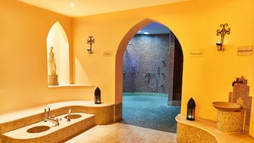Sauna, Turkish bath, facials, Ayurvedic treatments, 4 treatment rooms