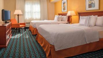 Sviitti, 2 parisänkyä | 1 makuuhuone, ylelliset vuodevaatteet, tallelokero huoneessa, työpöytä