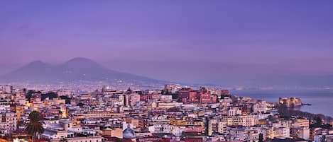 Vue sur la ville depuis l’hébergement