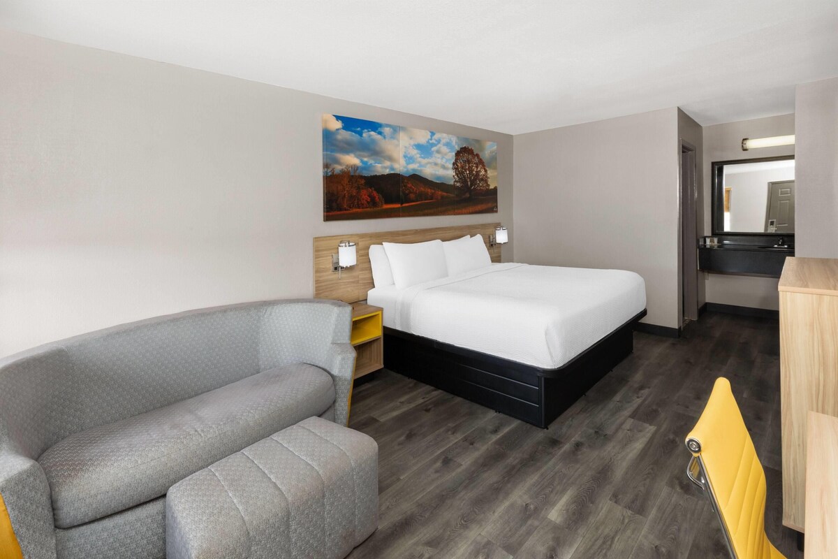 Room, 1 King Bed, Non Smoking | Desk, blackout drapes, iron/ironing board, cribs (free)
