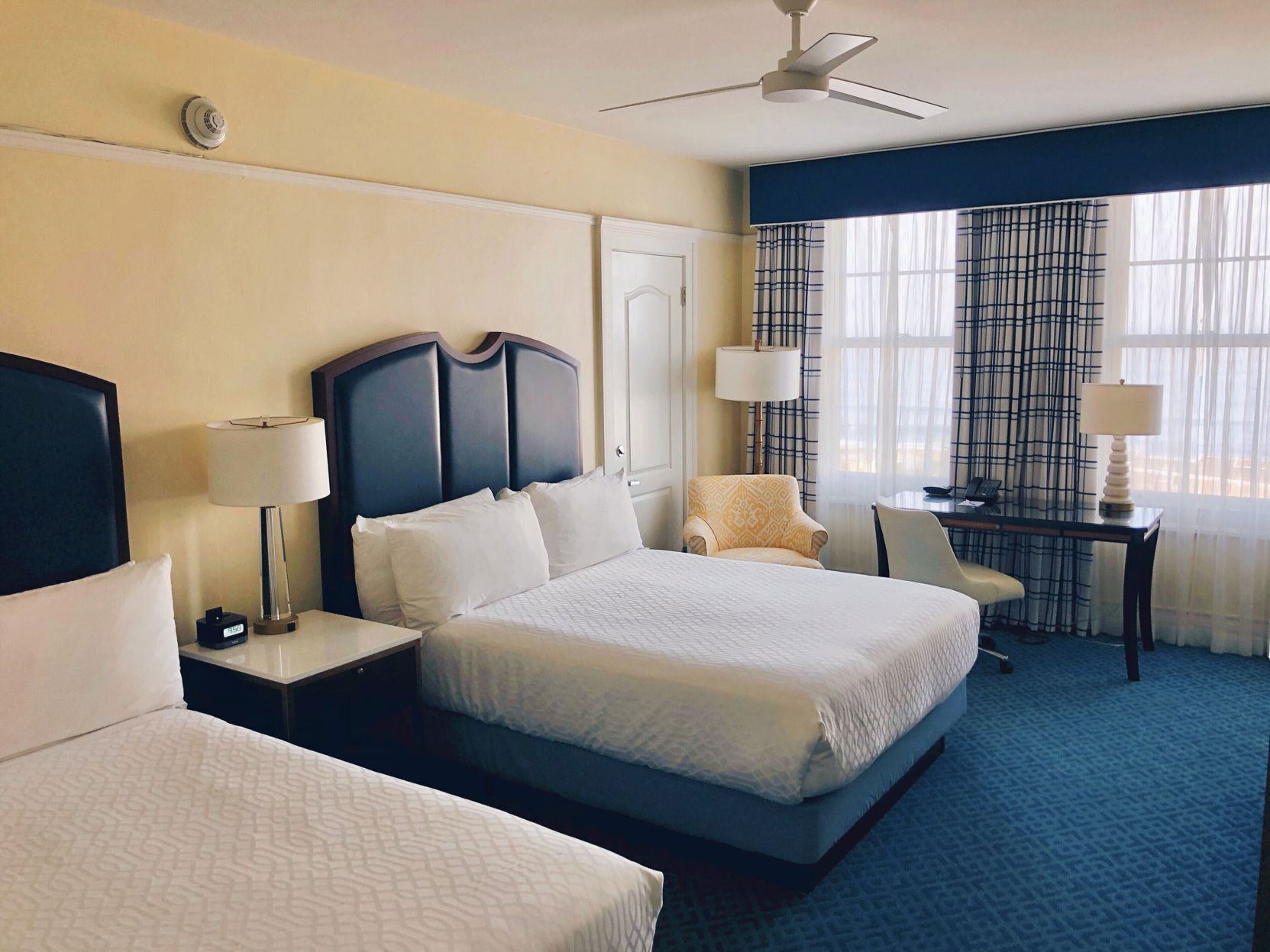 Premium bedding, down comforters, pillowtop beds, in-room safe