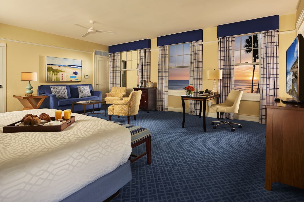 Premium bedding, down duvets, pillow-top beds, in-room safe