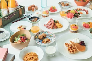 Morgenmadsbuffet hver dag (4427 JPY pr. person)