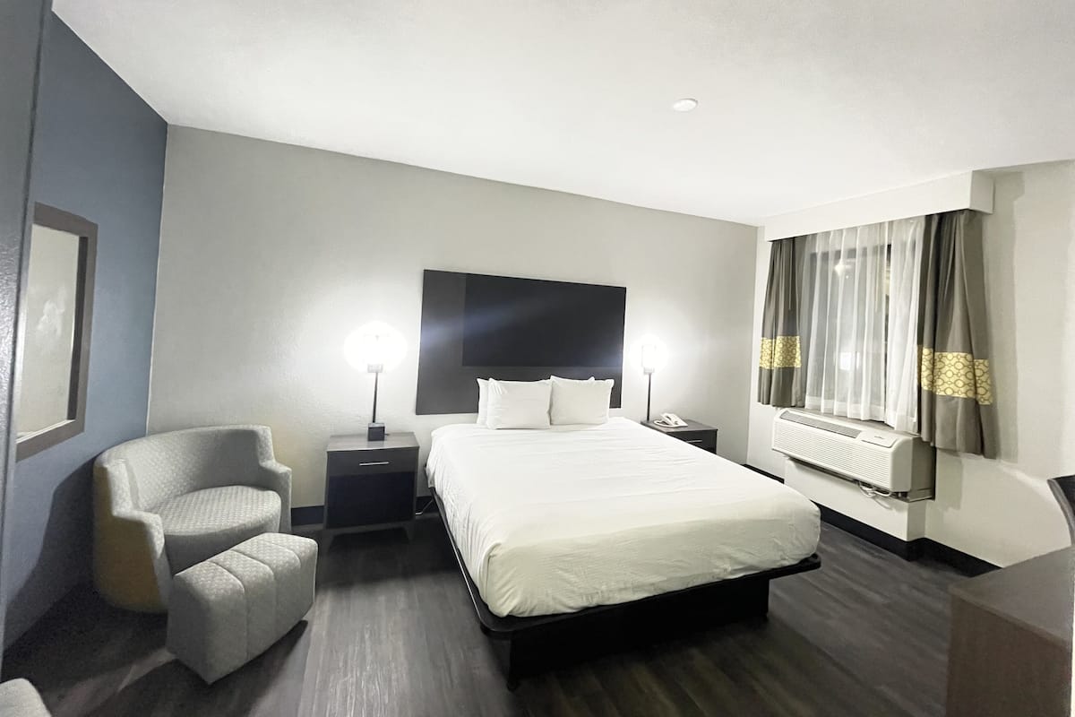 Suite, 1 King Bed, Non Smoking (One-Bedroom) | Desk, blackout curtains, iron/ironing board, free WiFi