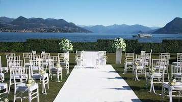 Outdoor wedding area